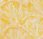 Mustertapete Muscheldesign Gelb-Gold Abstrakt - 10,05 m x 0,53 m