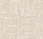 Mustertapete Leinengeflecht Beige Abstrakt - 10,05 m x 0,53 m