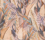 Mustertapete Tropische Blätter Beige Pastell - 10,05 m x 0,53 m