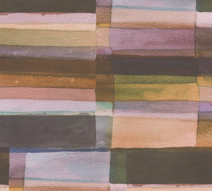 Mustertapete Aquarell-Schichten herbstlich Multicolor - 10,05 m x 0,53 m