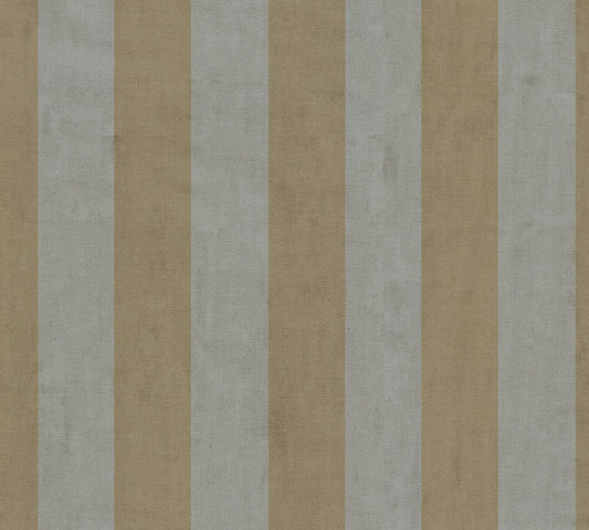 Strukturtapete Blockstreifen Beige-Grau