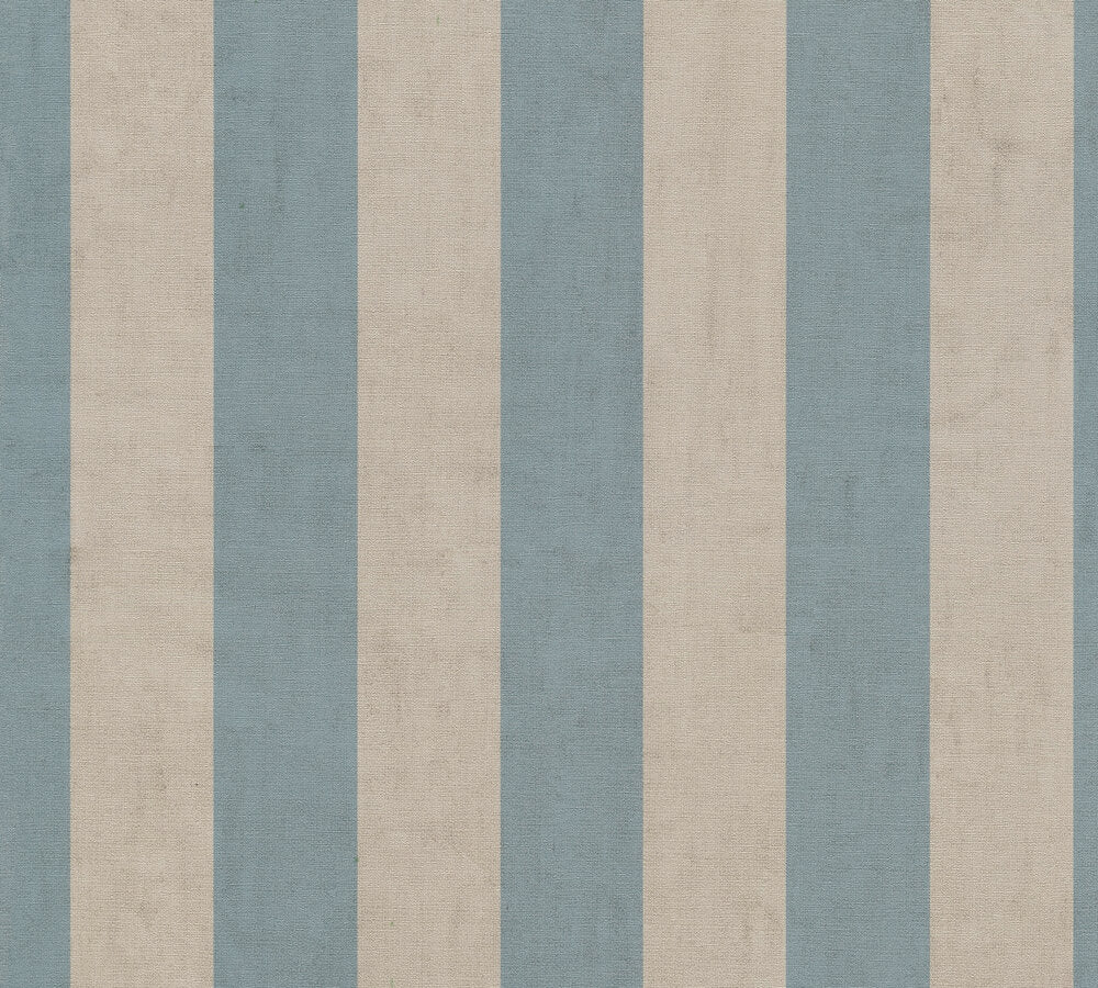 Livingwalls Anna D’Andrea Vliestapete Blockstreifen Hellblau Beige - 10,05 m x 0,53 m