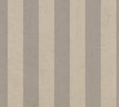 Mustertapete Blockstreifen Taupe-Beige - 10,05 m x 0,53 m