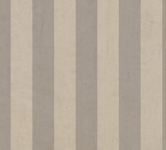 Strukturtapete Blockstreifen Taupe-Beige