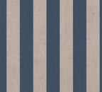 Mustertapete Blockstreifen Marine-Beige - 10,05 m x 0,53 m