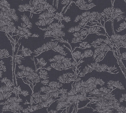 Livingwalls Vibes & Styles Lin - Zen Branches Bäume Blau - 10,05 m x 0,53 m