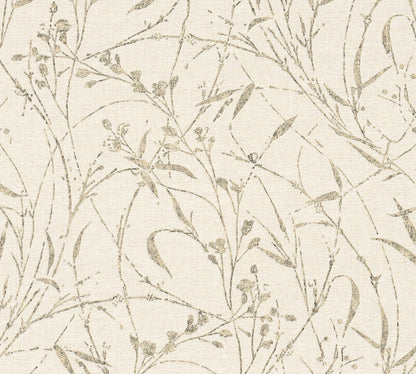 Livingwalls Vibes & Styles Fee - Wild Free Wildblumen Creme Beige - 10,05 m x 0,53 m