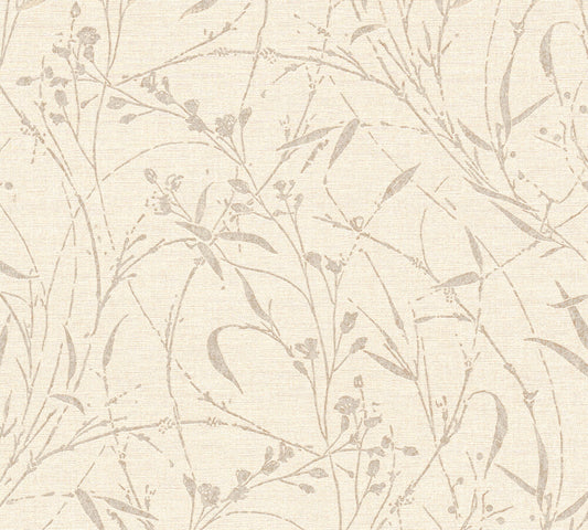 Livingwalls Vibes & Styles Fee - Wild Free Wildblumen Beige - 10,05 m x 0,53 m