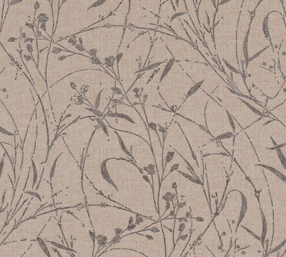 Livingwalls Vibes & Styles Fee - Wild Free Wildblumen Braun - 10,05 m x 0,53 m