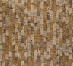 Mustertapete Holzpaneele Goldbraun - 10,05 m x 0,53 m
