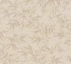 Mustertapete Bambusblätter Beige - 10,05 m x 0,53 m