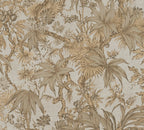 Mustertapete Tropische Flora Beige-Gold - 10,05 m x 0,53 m