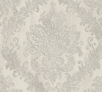 Mustertapete Barock-Ornament Cremeweiß - 10,05 m x 0,53 m