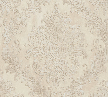 Mustertapete Barock-Ornament Champagner - 10,05 m x 0,53 m