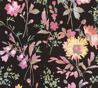Livingwalls CosmoLiving Petal Poetry-Unfold Blüten Schwarz - 10,05 m x 0,53 m