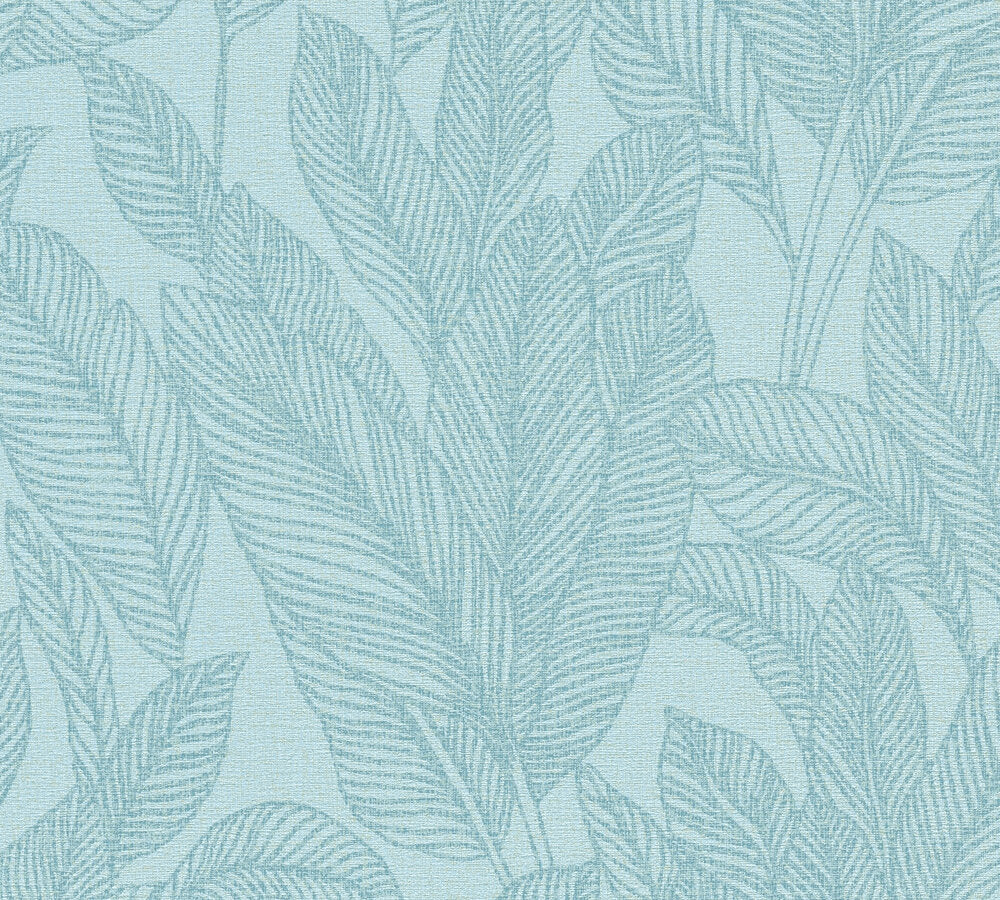 Livingwalls CosmoLiving Golden Fern-Glow Botanic Blau - 10,05 m x 0,53 m