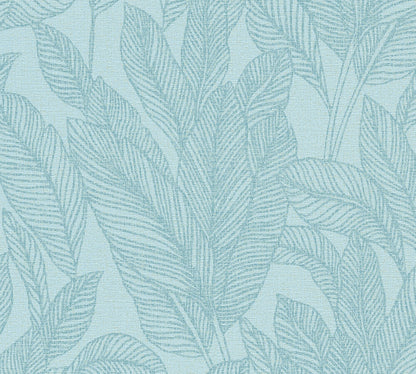 Livingwalls CosmoLiving Golden Fern-Glow Botanic Blau - 10,05 m x 0,53 m