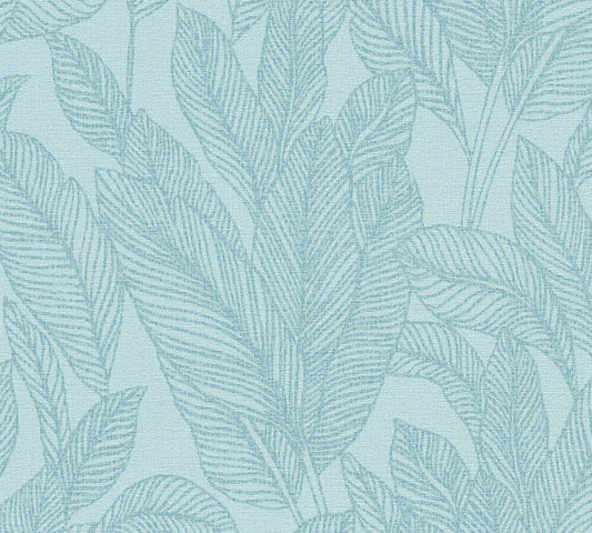 Livingwalls CosmoLiving Golden Fern-Glow Botanic Blau - 10,05 m x 0,53 m