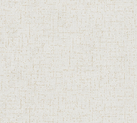 Livingwalls CosmoLiving Vliestapete Metallic Effekt Weiß Gold - 10,05 m x 0,53 m
