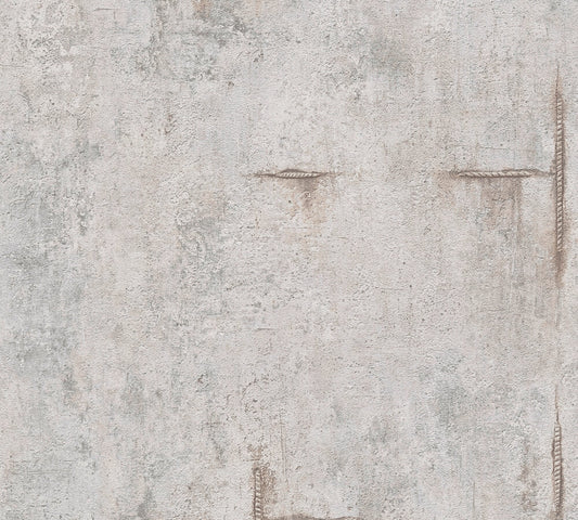 Livingwalls CosmoLiving Graphite Groove-Edge Industrial Grau  - 10,05 m x 0,53 m