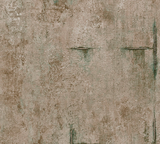 Livingwalls CosmoLiving Graphite Groove-Edge Industrial Braun - 10,05 m x 0,53 m