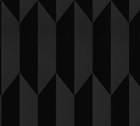 Livingwalls CosmoLiving Graphic Groove-Playful geometrisch Schwarz - 10,05 m x 0,53 m