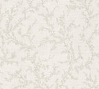 Mustertapete Zarte Blattranken Hellbeige - 10,05 m x 0,53 m