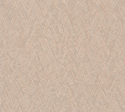 Mustertapete Fischgrät-Weboptik Altrosa - 10,05 m x 0,53 m