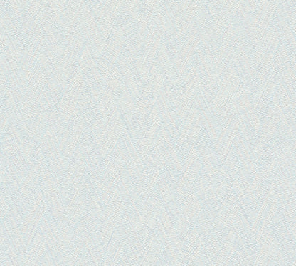 Mustertapete Fischgrät-Weboptik Pastellblau - 10,05 m x 0,53 m