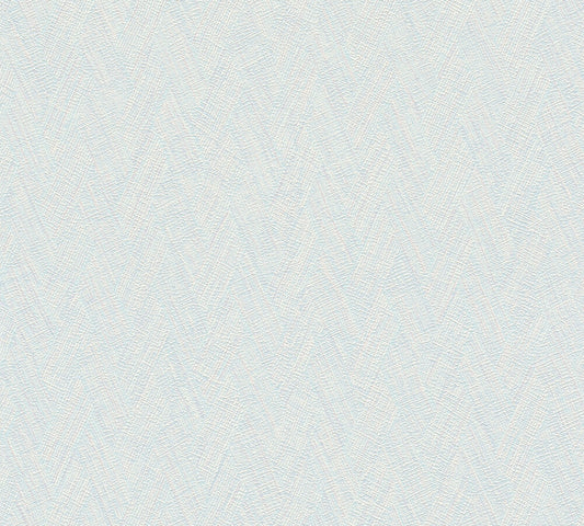 Strukturtapete Fischgrät-Weboptik Pastellblau