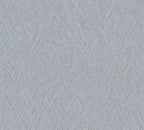 Mustertapete Fischgrät-Weboptik Taubenblau - 10,05 m x 0,53 m