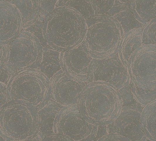 Strukturtapete Seil-Spiralen Anthrazit
