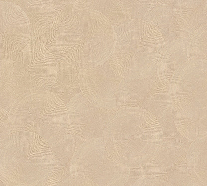 Mustertapete Seil-Spiralen Hellbeige - 10,05 m x 0,53 m