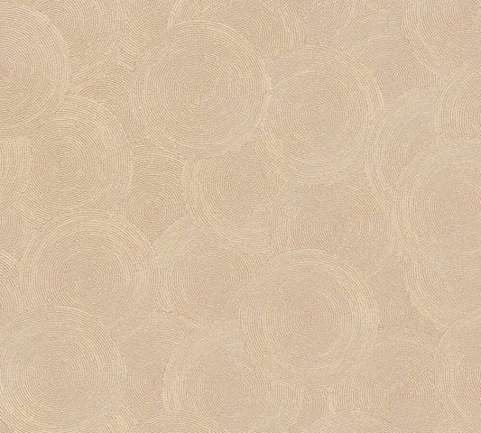 Strukturtapete Seil-Spiralen Hellbeige