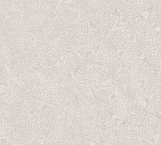 Strukturtapete Seil-Spiralen Lichtgrau