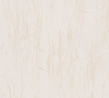 Mustertapete Gräser-Silhouette Beige - 10,05 m x 0,53 m