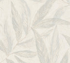 Mustertapete Farn-Blätter Mint-Beige - 10,05 m x 0,53 m