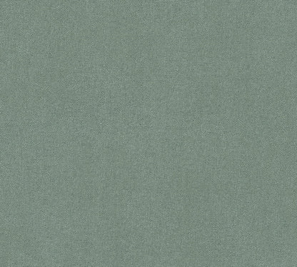 Mustertapete Leinen-Optik Smaragd-Grau - 10,05 m x 0,53 m