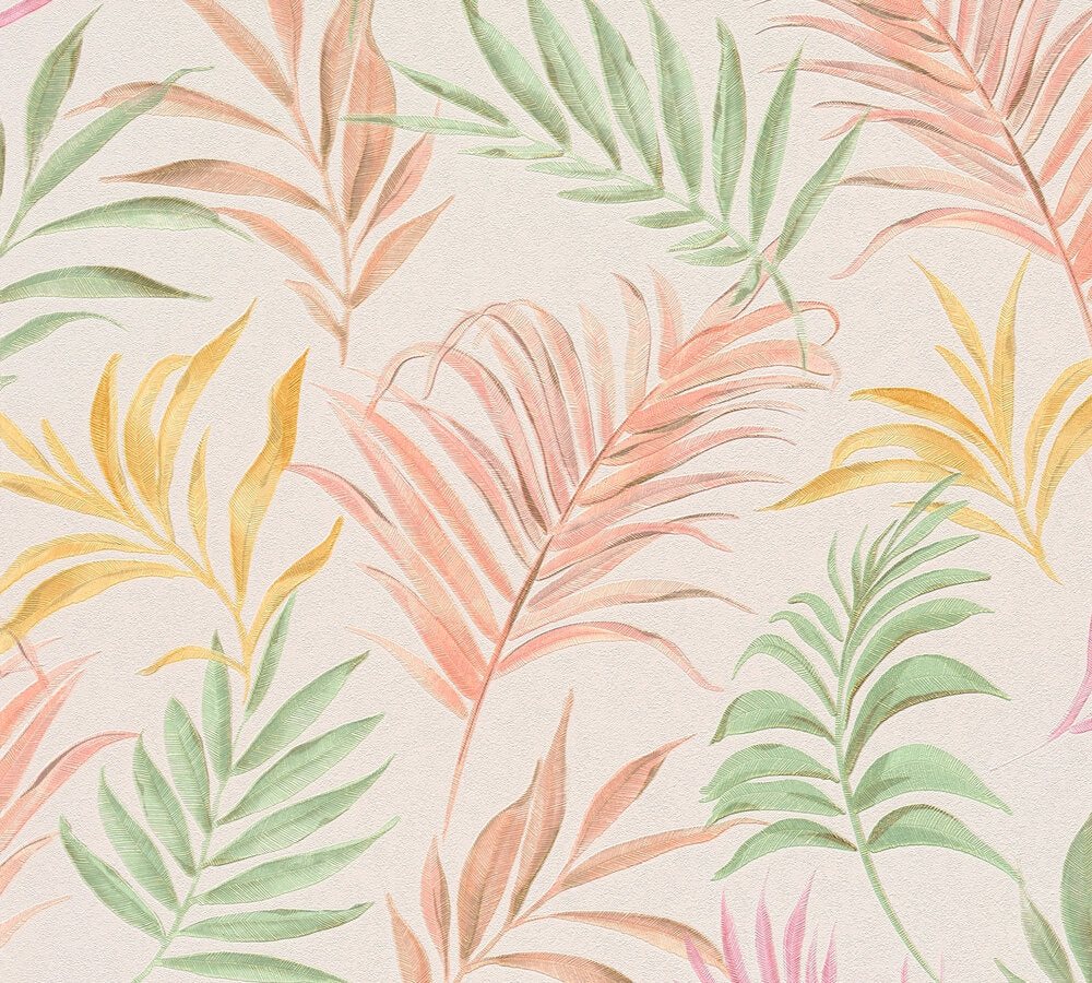 Livingwalls CosmoLiving Midnight Botanica-Mystery Palmenblätter Bunt - 10,05 m x 0,53 m