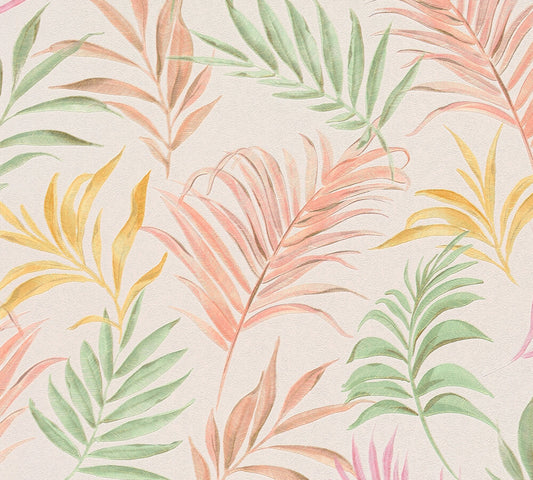 Livingwalls CosmoLiving Midnight Botanica-Mystery Palmenblätter Bunt - 10,05 m x 0,53 m