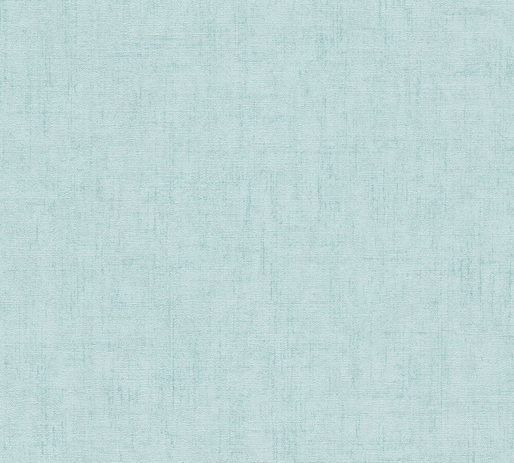 Livingwalls CosmoLiving Vliestapete Uni Aqua Blau - 10,05 m x 0,53 m