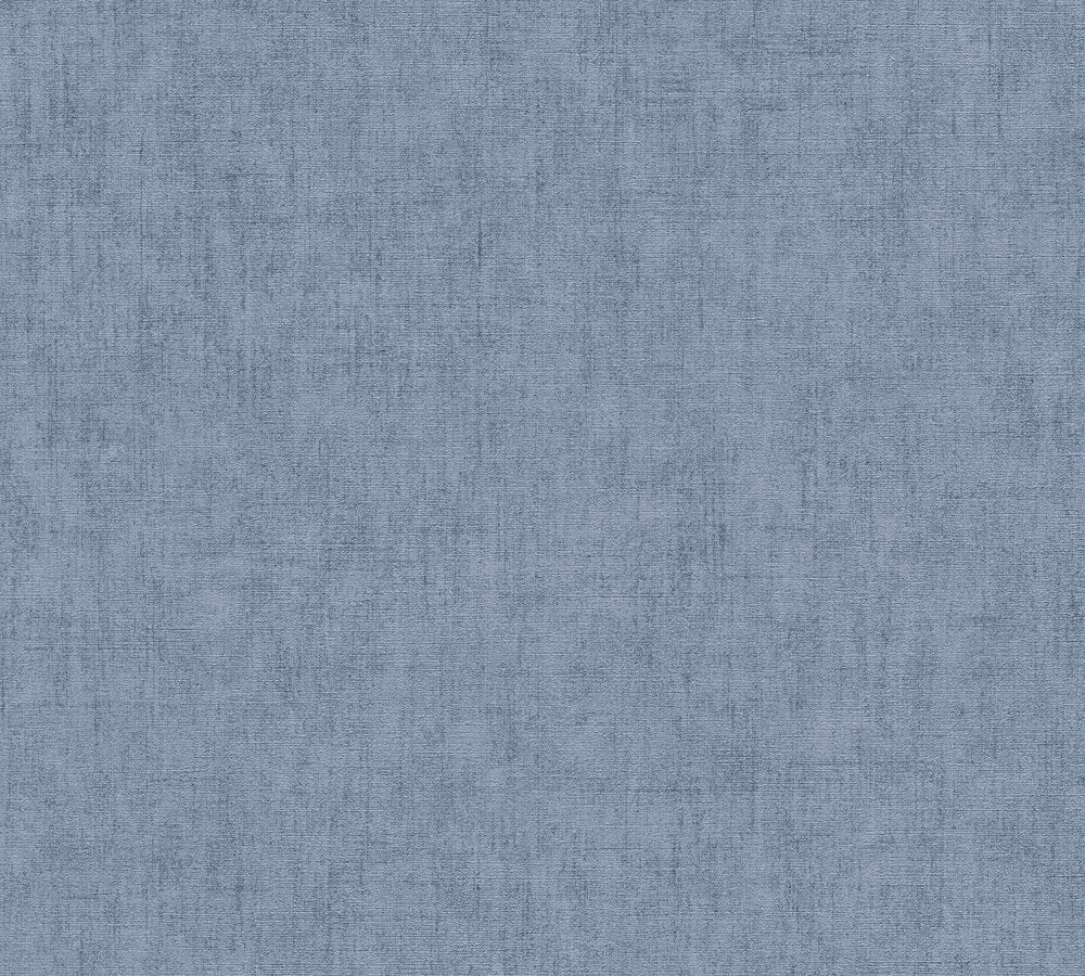 Livingwalls CosmoLiving Vliestapete Uni Denimblau - 10,05 m x 0,53 m