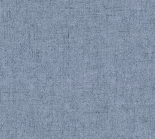 Livingwalls CosmoLiving Vliestapete Uni Denimblau - 10,05 m x 0,53 m