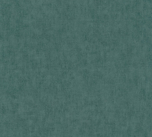 Livingwalls CosmoLiving Vliestapete Uni Dunkelgrün - 10,05 m x 0,53 m