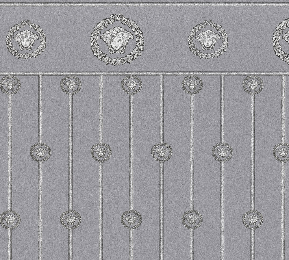 Versace  Grau Silber - 10,05 m x 1,06 m