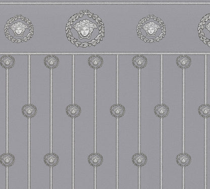 Versace  Grau Silber - 10,05 m x 1,06 m