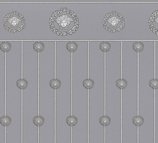 Versace  Grau Silber - 10,05 m x 1,06 m