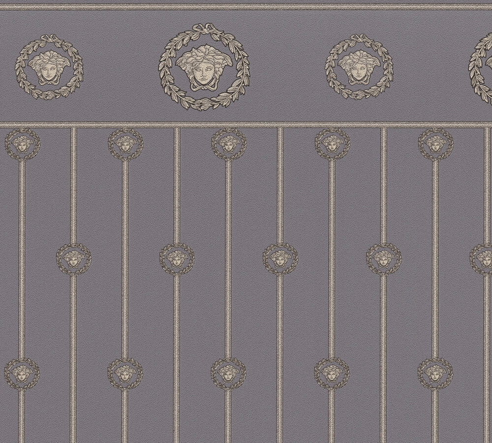 Versace  Grau Schwarz - 10,05 m x 1,06 m
