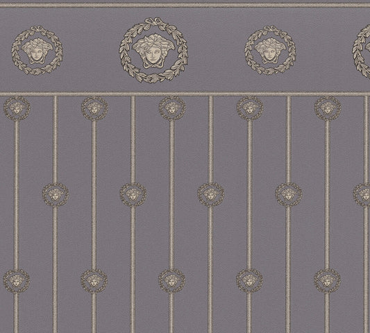 Versace  Grau Schwarz - 10,05 m x 1,06 m