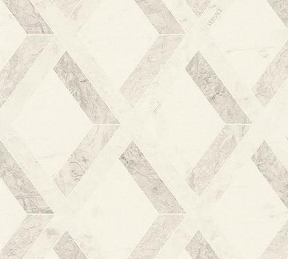 Versace Tarsia Grau Weiß - 10,05 m x 0,70 m